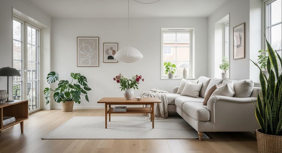 bright and airy living room with modern neutral decor
